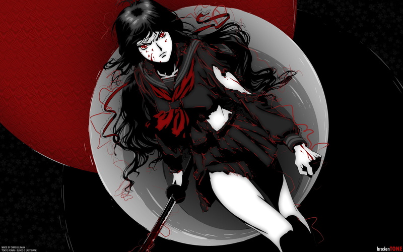blood c, saya, kisaragi, 1080P