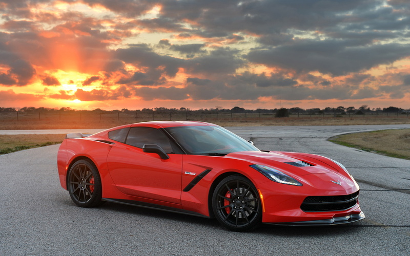 Red, 2014, Corvette, Car, Sunset, Chevrolet, 2K, Machine, Auto, Sports car, Tuning, Stingray, Twin Turbo