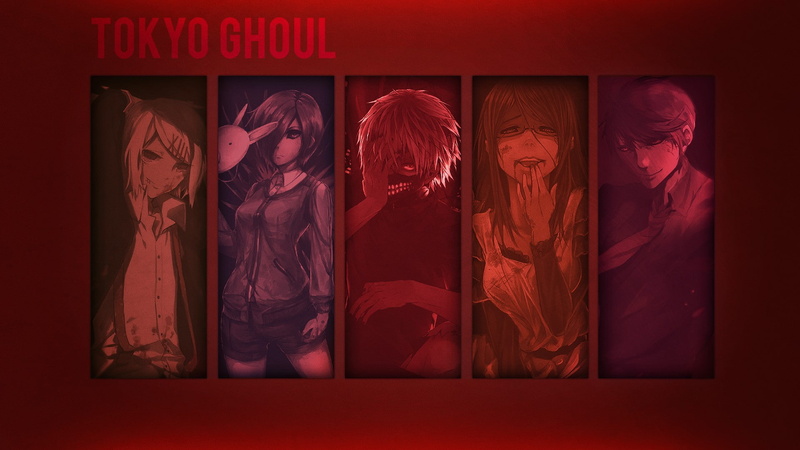 Kirishima Touka, Tokyo Ghoul, Kaneki Ken, Suzuya Juuzou, Tsukiyama Shuu, Kamishiro Rize, 1080P