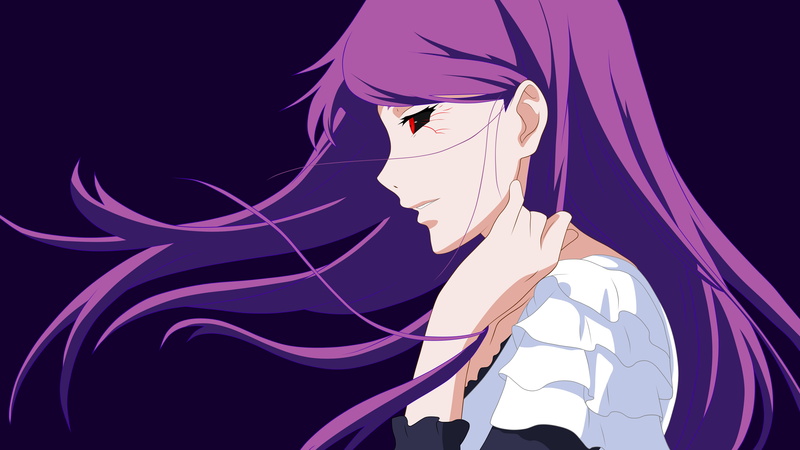 front view, Tokyo Ghoul, portrait, young women, headshot, nature, 5K, women, lifestyles, indoors, hairstyle, adult, Kamishiro Rize, pink color, anime girls