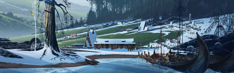 The Banner Saga, video games, digital art, artwork, 2K, concept art