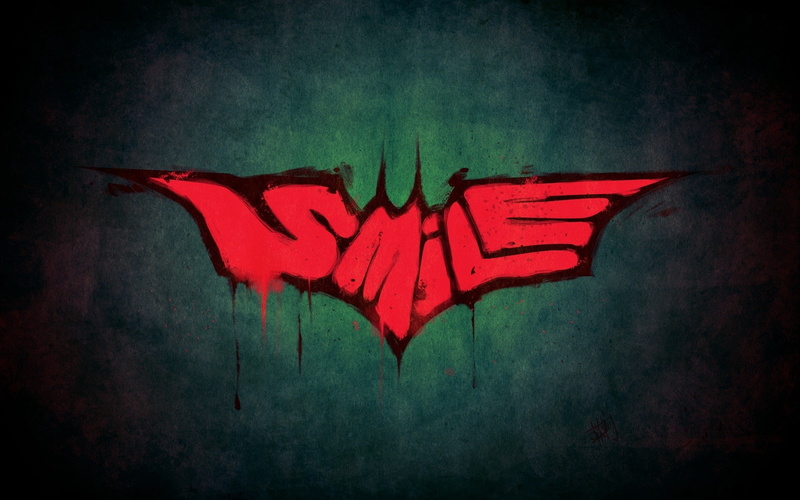 logo, 1080P, smiling, graffiti, Batman, minimalism
