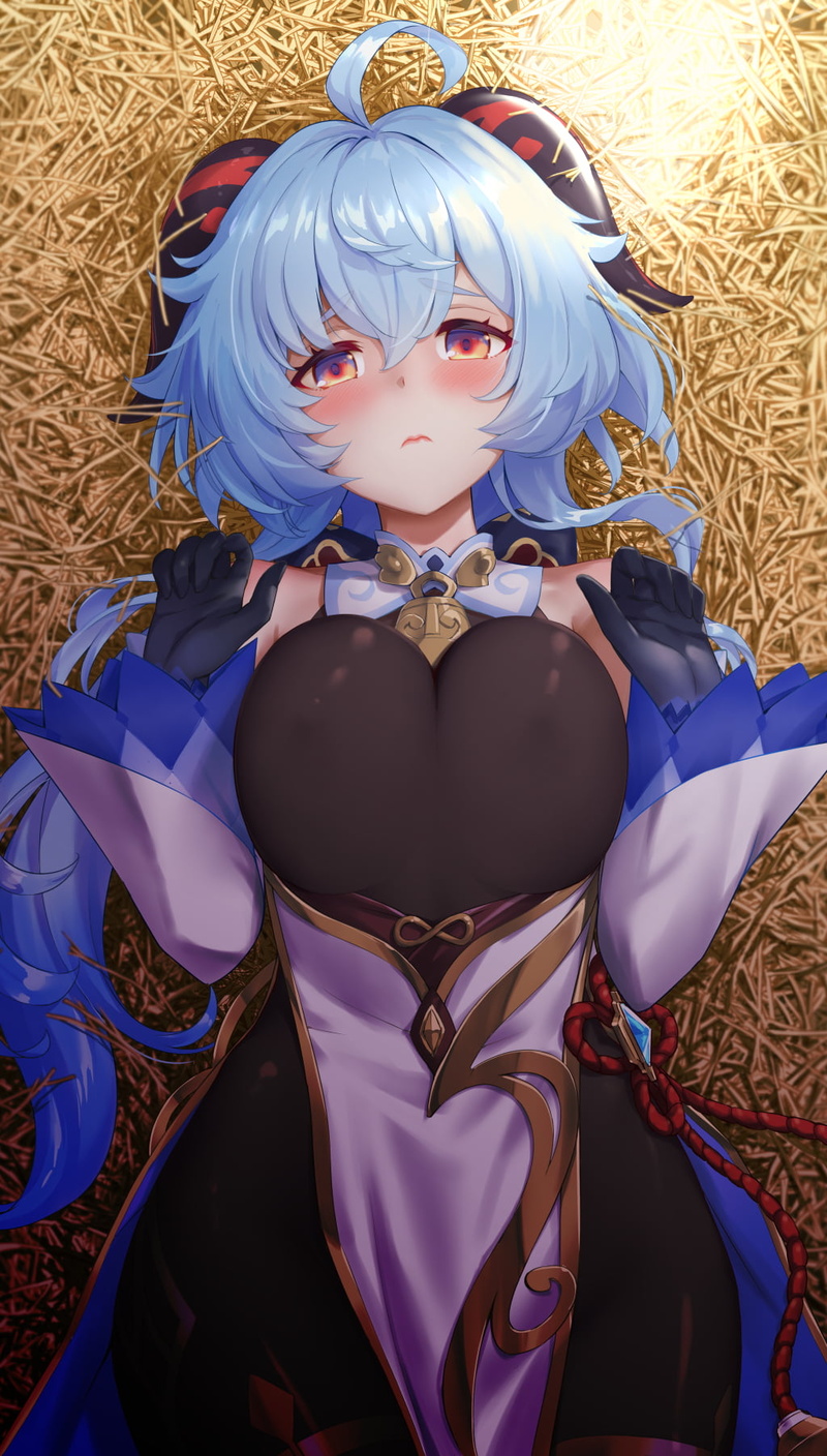 Ganyu (Genshin Impact), anime girls, bodystockings, 720P, Genshin Impact, big boobs