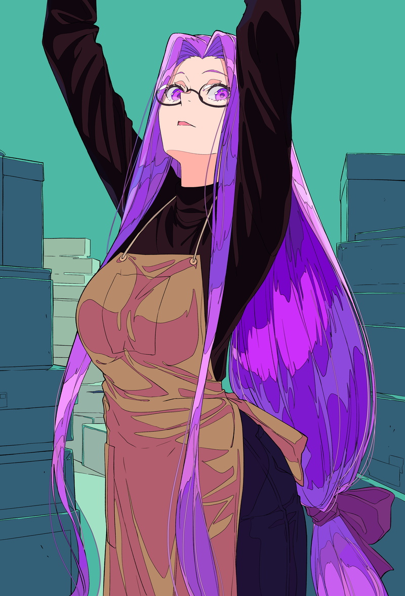 women with glasses, 2D, 4K, big boobs, vertical, anime, fan art, fate/stay night: heavens feel, jeans, open mouth, solo, anime girls, Fate/Stay Night
