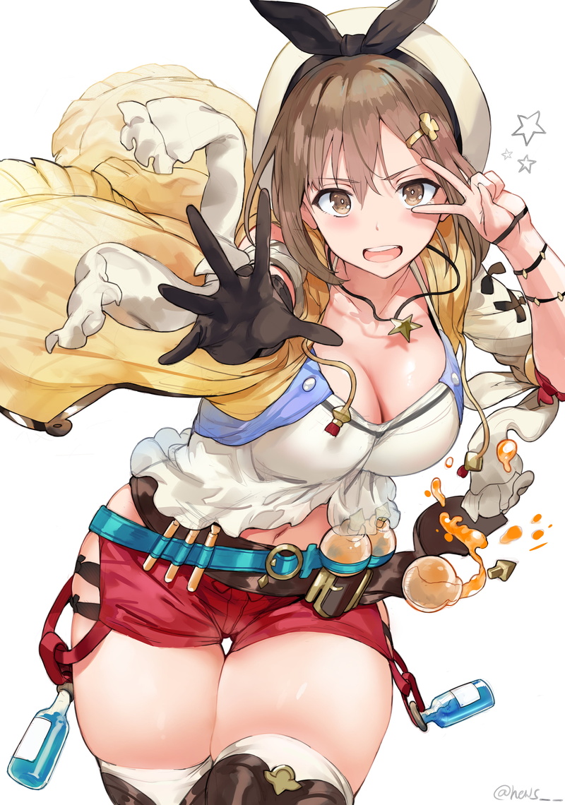 Atelier Ryza, big boobs, thick thigh, flushed, cleavage, 4K, Reisalin Stout