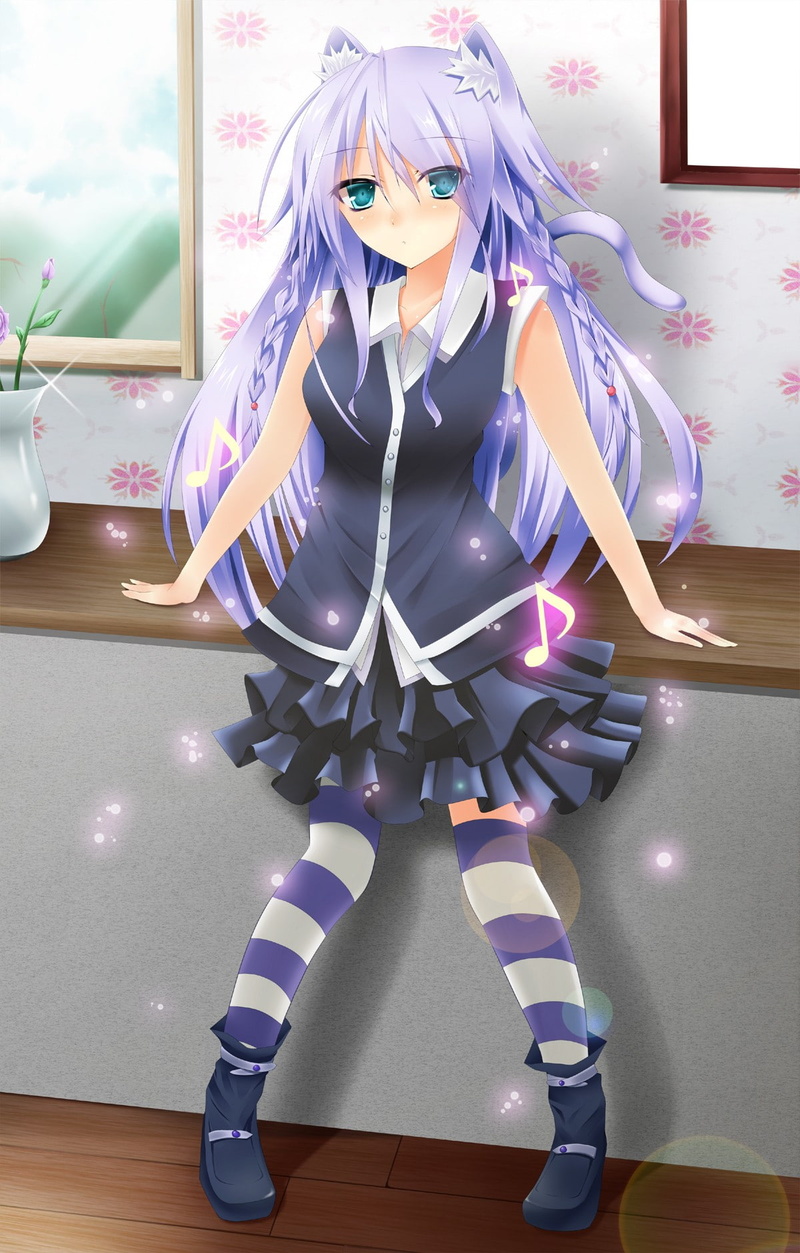 front view, indoors, clothing, aqua eyes, young adult, healthy lifestyle, tail, lifestyles, one person, adult, anime girls, robot, obscured face, leisure activity