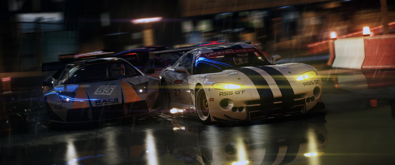 ultrawide, car, drawing, reflection, ArtStation, head lights, depth of field, Headlights, digital art, Oleg Sadovnikov, ultra-wide, racing, sports car