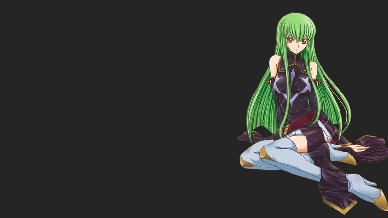 yellow eyes, arts culture and entertainment, leisure activity, real people, studio shot, black background, C.C., thigh-highs, multi colored, three quarter length