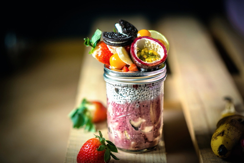 food, focus on foreground, freshness, household equipment, garnish, glass, ready-to-eat, indoors, wellbeing, fruit, herb, healthy eating, jar, 1080P, table