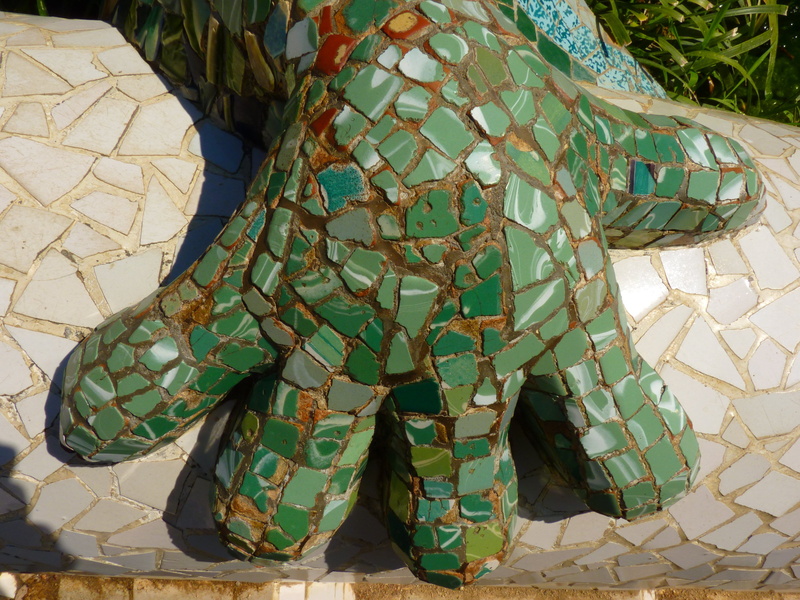 green color, Barcelona, one person, art and craft, standing, artwork, low section, army, body part, Mosaic, human foot, floral pattern, military uniform