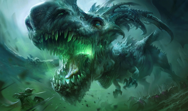 battle, fiction, 1080P, fangs, dragon, face, warriors, army