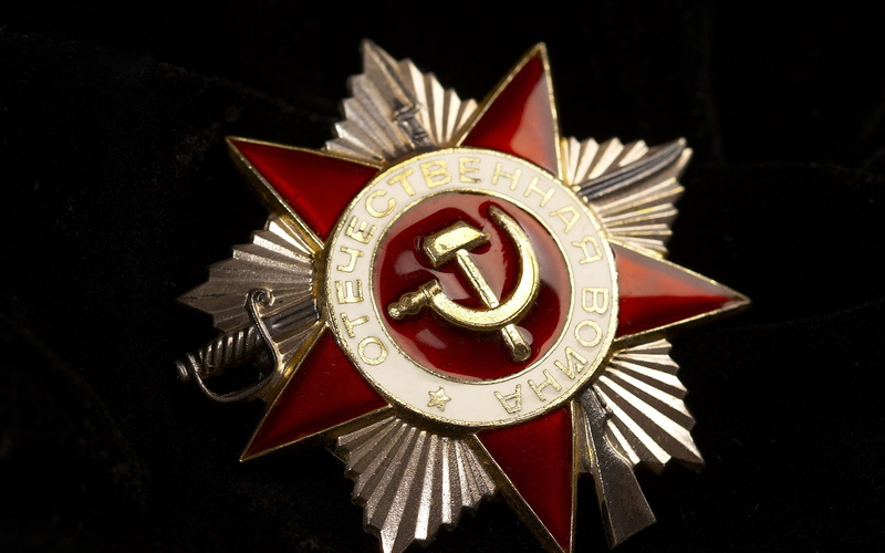 awards, indoors, medal, achievement, Order of the Patriotic war, success, history, insignia, award, shape, red, gold, white color, the past, metal, no people