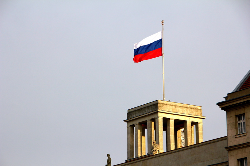 built structure, nature, russia, the past, concrete, embassy, city, flag, sky, architectural column, building exterior, no people, berlin, gray, 5K, day
