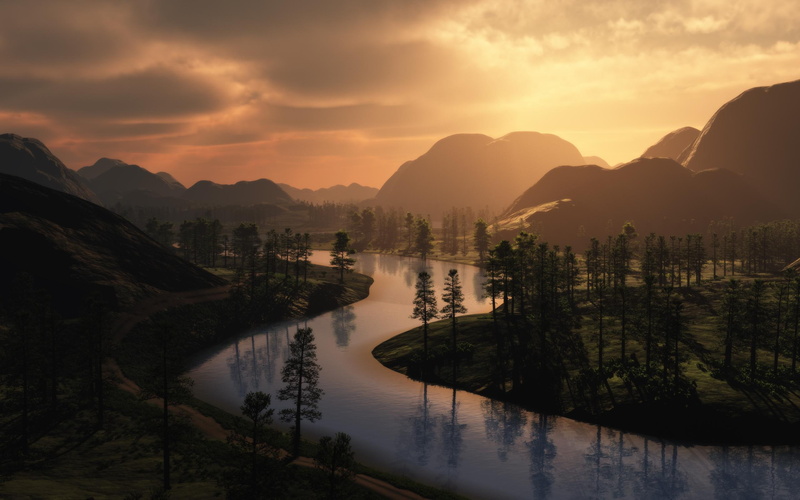 range, 3d and abstract, com, desktop nexus, desktopnexus, 2K, mountain, lake
