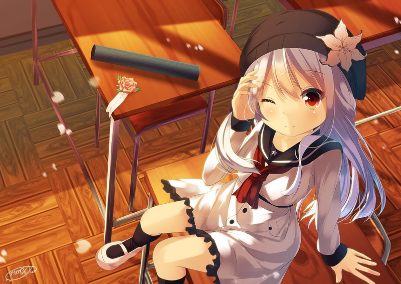 takes, desks, tear, knee, sailor, schoolgirl, flooring, diploma, 1080P, winks, class