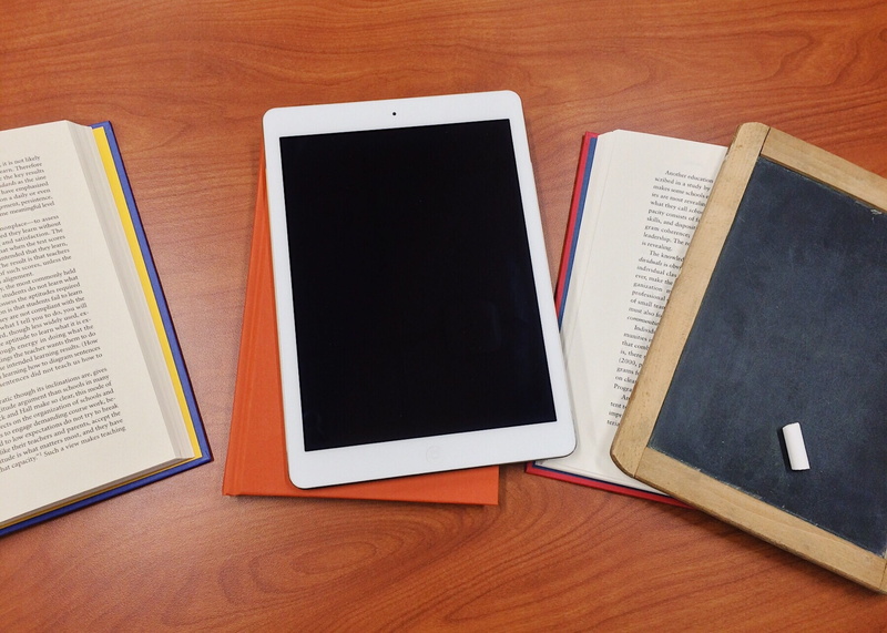 still life, indoors, education, wireless technology, book, learning, wood - material, publication, tablet, digital tablet, communication, smart phone, school