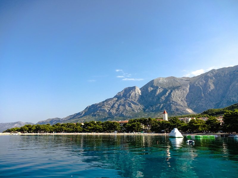 sea, pier, waterfront, promajna, blue, water, beauty in nature, twice, mountain range, idyllic, reflection, lod, waves, nature, reptile, croatia, copy space