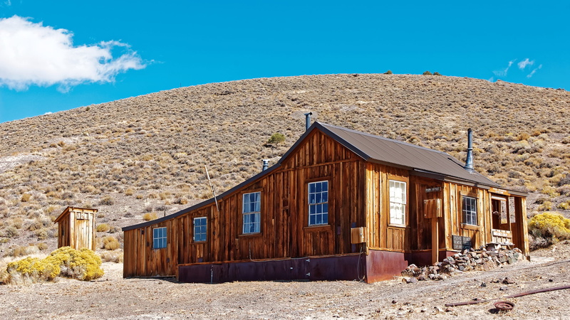 non-urban scene, solid, land, america, berlin, travel, scenics - nature, hut, building, 2K, building exterior, sky, day, cloud - sky, house, ghost town