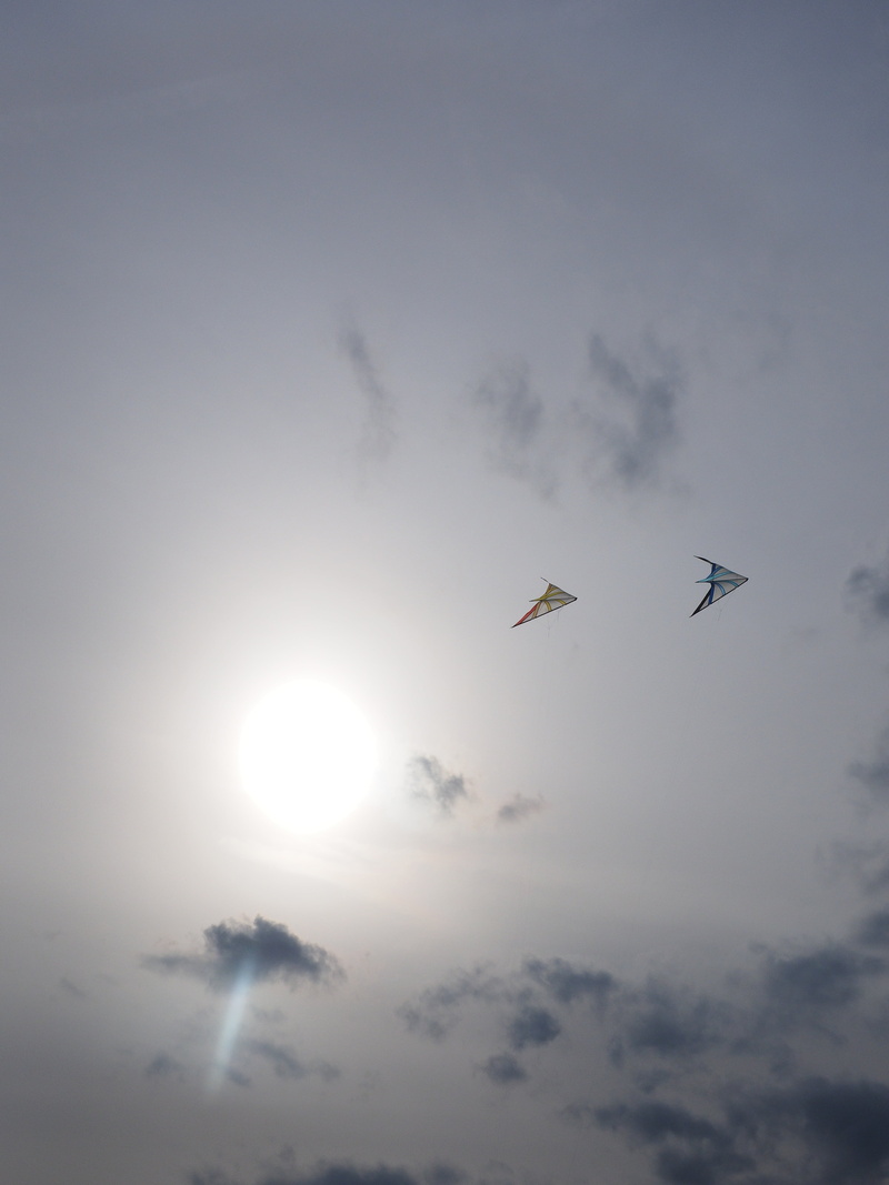cloud - sky, mode of transportation, outdoors, aerobatics, air, aerospace industry, travel, smoke - physical structure, sun, on the move, allow kite flying