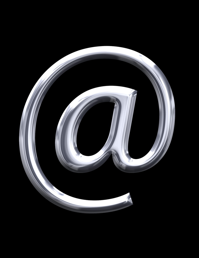 high angle view, studio shot, email, shape, black background, 3d, metallic, 1080P, no people, sign, close-up, spiral, metal, communicate, circle, still life