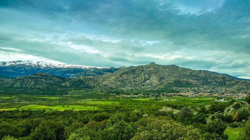 outdoors, grass, manzanares el real, tranquil scene, land, field, travel, plant, environment, sky, pedriza, mountain, day, scenics - nature, non-urban scene