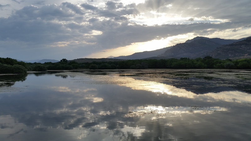 lake, panoramic, sky, no people, nature, body of water, scenics - nature, cloud - sky, outdoors, mountain range, sunset, water, tranquility, waterfront