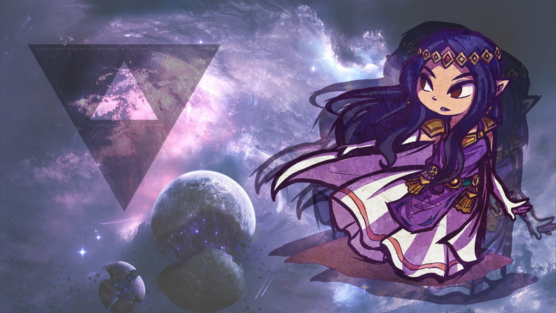 religion, statue, girl, futuristic, human representation, illustration, The Legend of Zelda, Triforce, one person, purple, craft, celebration, male likeness