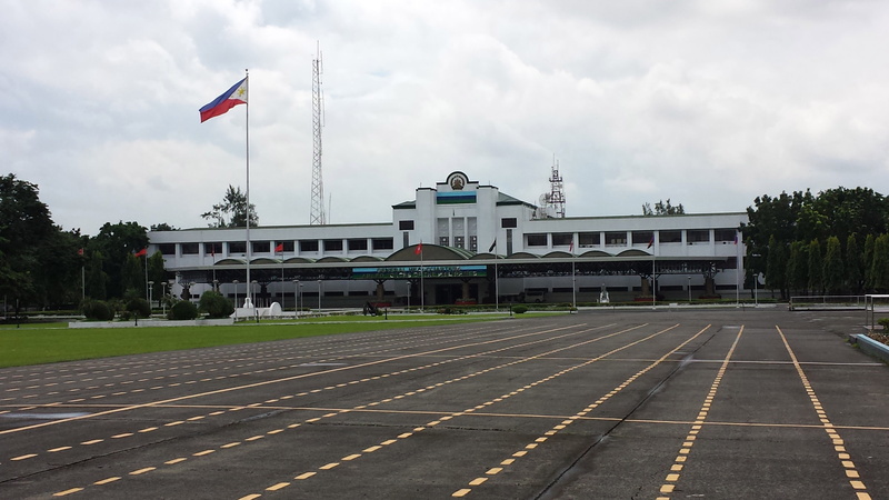 transportation, headquarters, sky, rail transportation, travel, building exterior, patriotism, built structure, quezon, public domain, outdoors, photos