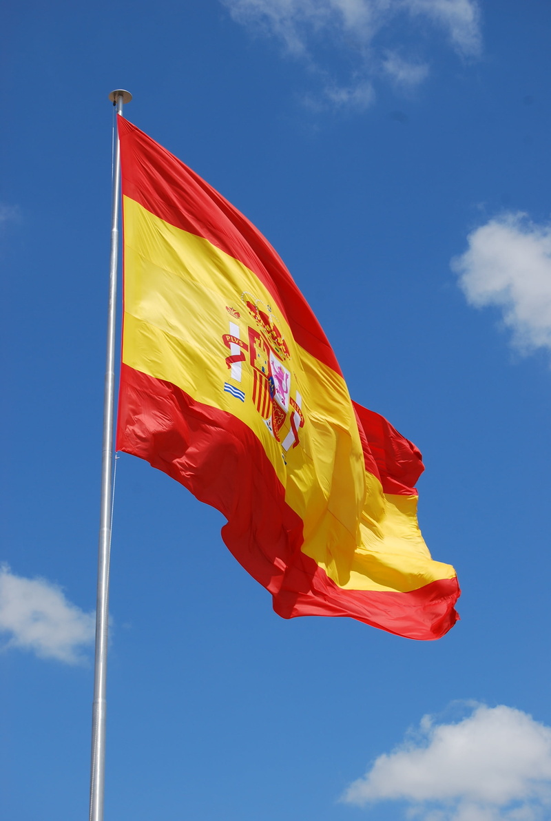 spanish, emotion, day, white, patriotism, wind, cloud - sky, nature, environment, pole, country, 2K, independence, blue, national icon, pride, flag, red