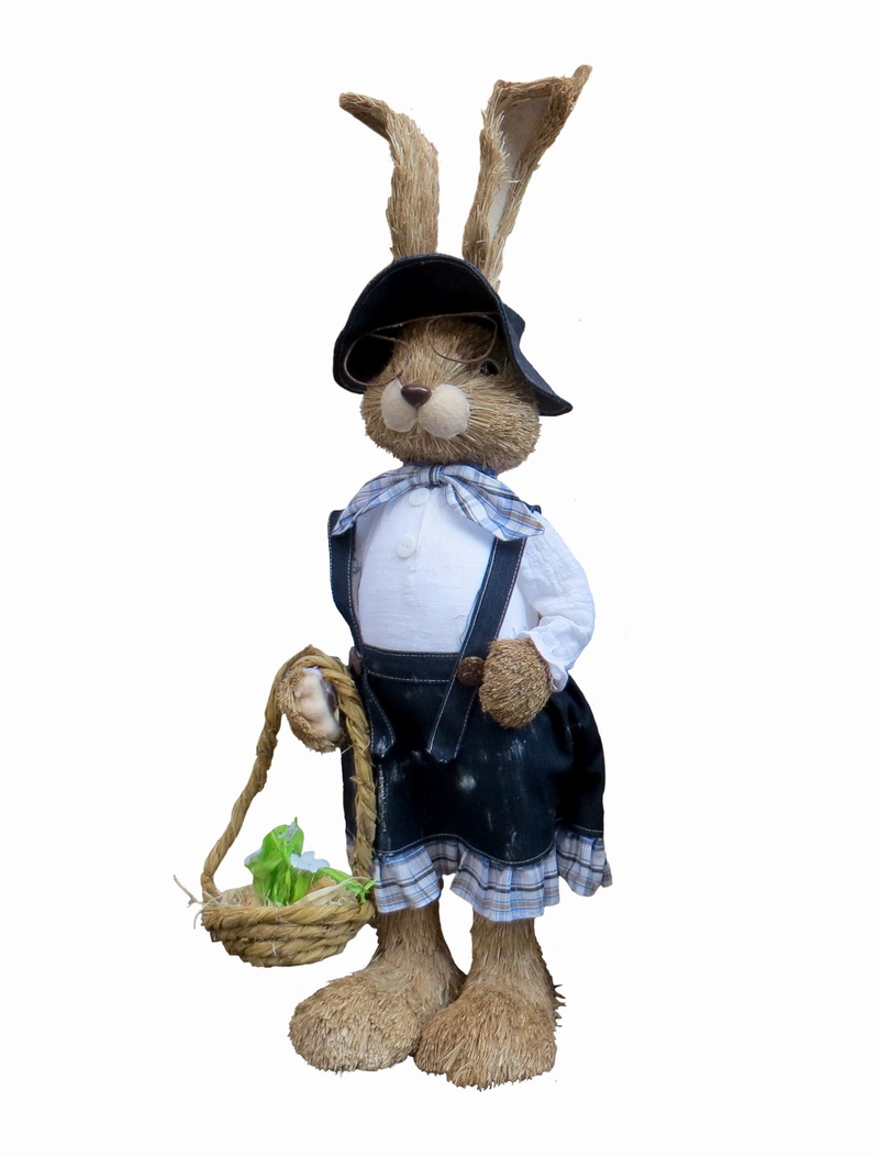 Easter Bunny, representation, stuffed toy, halloween, white Background, still life, human representation, one Person, cut out, brown, Spring, copy space