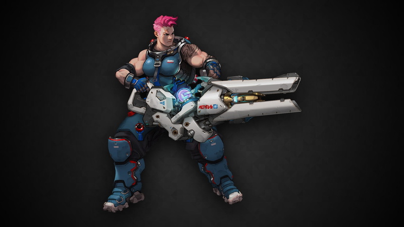 1080P, Overwatch, digital art, video games, Zarya (Overwatch)