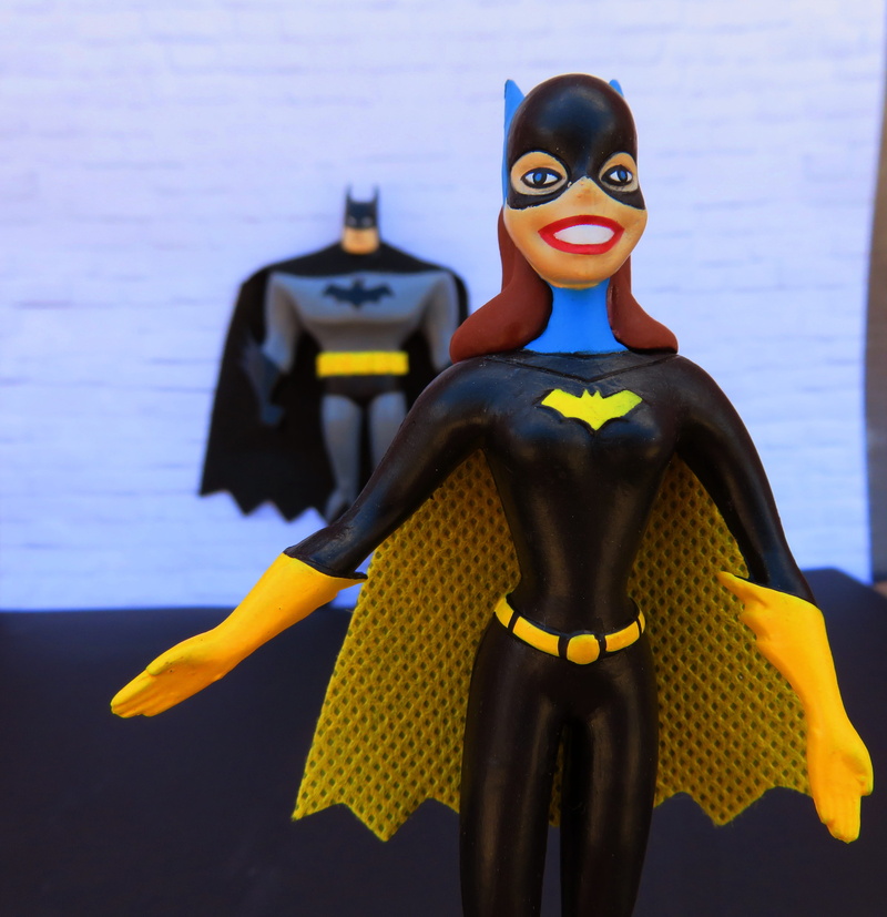 strong, costume, single object, Superhero, 4K, plastic, male likeness, girl, no people, strength, woman, female, superwoman, portrait, still life, Batgirl