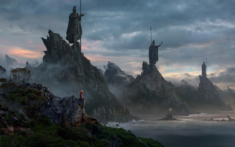 Lord of the Rings, The Lord of the Rings, three, sculptures, 1080P, knight