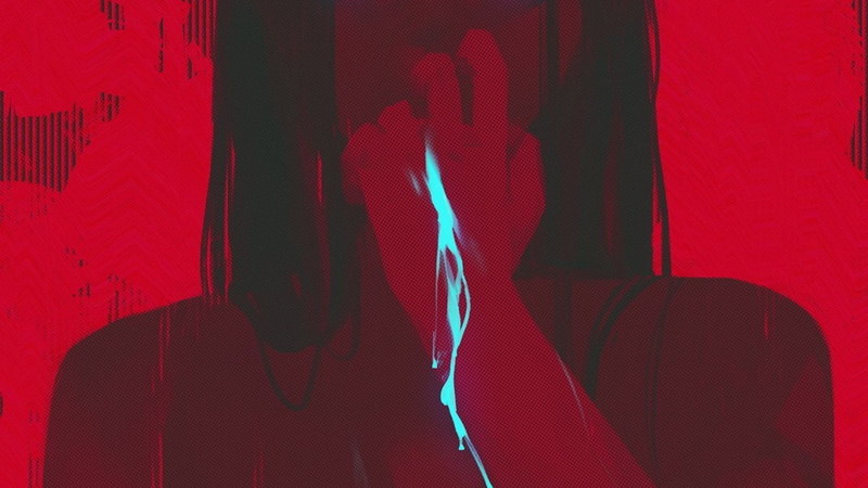 1080P, black hair, women, red, injured