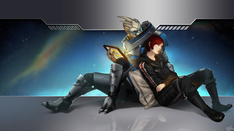 Garrus Vakarian, 1080P, Commander Shepard, Mass Effect, Mass Effect 3