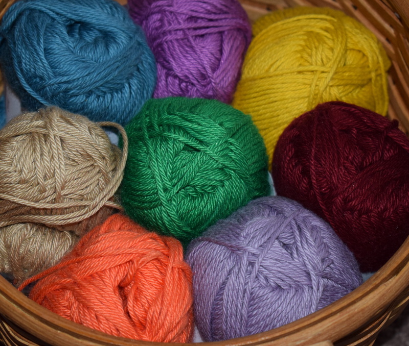 material, crochet, fiber, Cotton Yarn, wool, weaving, art and craft, colorful, purple, textile, full frame, thread, hobbies, no People, high angle view
