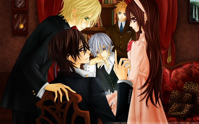 1080P, Hanabusa Aido, Yuki Kuran, Takuma Ichijo, Anime, Vampire Knight, Kaname Kuran, Yuki Cross, Zero Kiryu