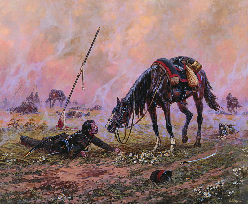 conflict, painting, weapon, burning, peak, dust, mammal, grass, canvas, government, outdoors, sport, kiver, sunset, flowers, motion, domestic animals, fighting