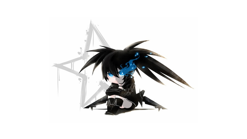 black, 720P, cartoon/comic, shooter, white, anime, hd, rock