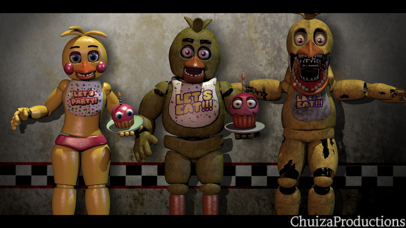 indoors, Five Nights at Freddys, craft, statue, Five Nights At Freddys 2, representation, Chica (Five NIghts at Freddys), human representation, Toy Chica (Five Nights at Freddys)