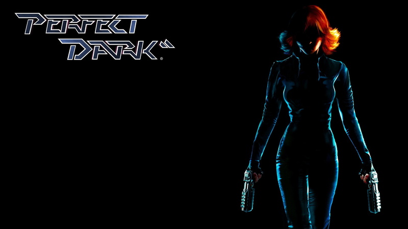 Perfect Dark, women, standing, Nintendo 64, adult, black background, video games, indoors, young adult, copy space, front view, western script, studio shot