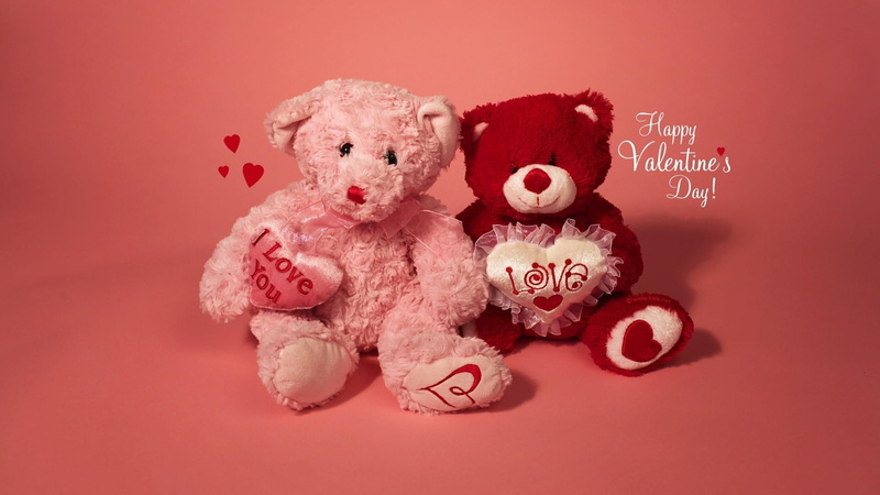 day, happy valentines day, two, valentines day, bear, plush, valentines, valentines day 2014, cute, 1080P, toys, happy