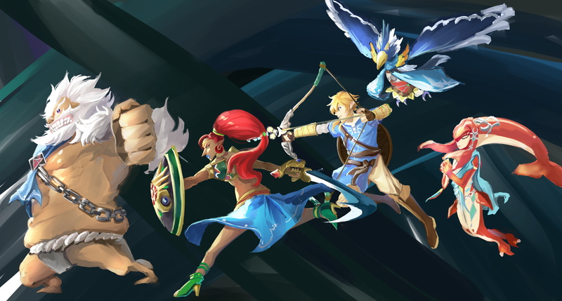 Mipha (The Legend Of Zelda), Link, Urbosa (The Legend Of Zelda), 5K, The Legend of Zelda: Breath of the Wild, Revali (The Legend Of Zelda), Zelda, Daruk