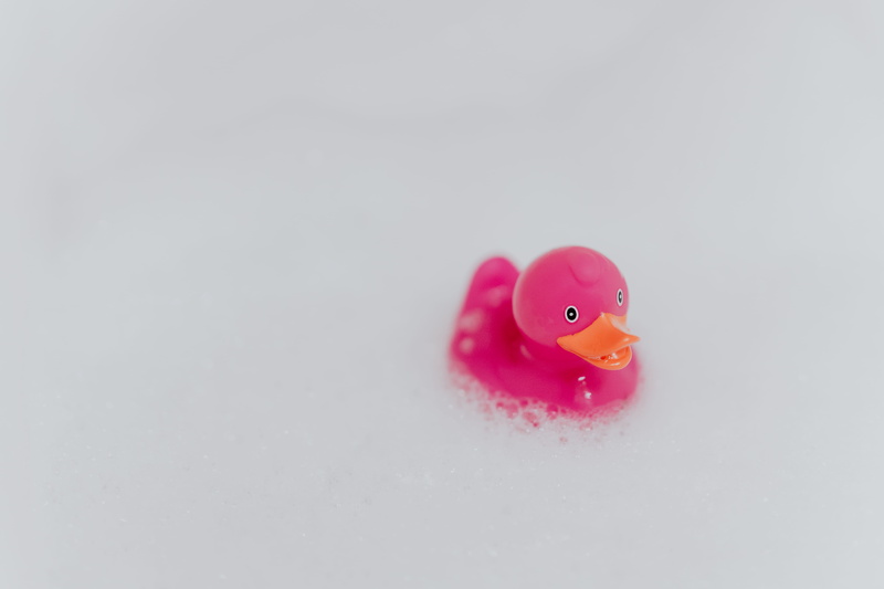 soap sud, ducky, soap bubbles, pink color, copy space, animal representation, rubber duck, no people, close-up, representation, pink, bathtub, toy, studio shot