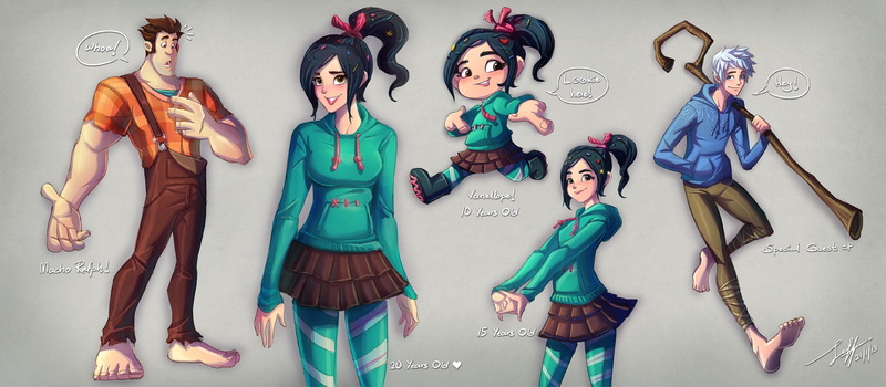 representation, standing, young men, indoors, women, clothing, group of people, human representation, studio shot, Wreck-It Ralph, young women, front view