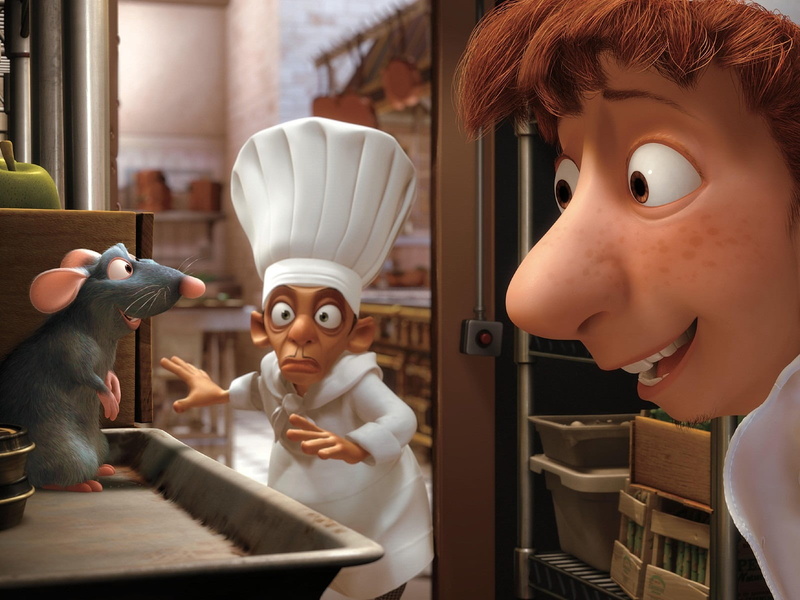childhood, Ratatouille, indoors, headshot, innocence, wood - Material, pantry, fun, small, portrait, cute, smiling, creativity, rat, situation, men, cartoon