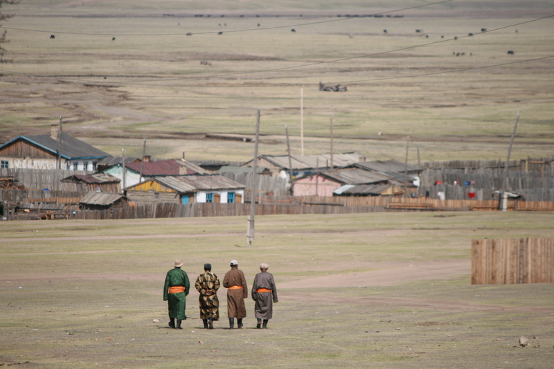 4K, day, building exterior, building, nature, built structure, walking, hiking, rear view, field, farmer, farm, landscape, mongolian views, house, architecture