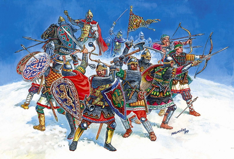 fight, medieval, shields, religion, era, nature, outdoors, knights, weapon, 1080P, knights., XIII-XIV centuries, Russian, cloud - sky, body Armor, male likeness