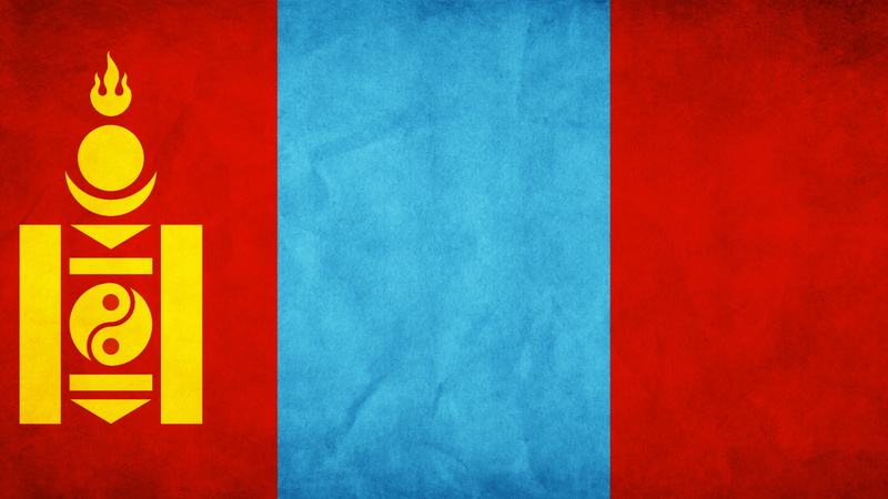 2K, flag, turquoise, light blue, Asia, yellow, Mongols, Mongolia, red, Asian