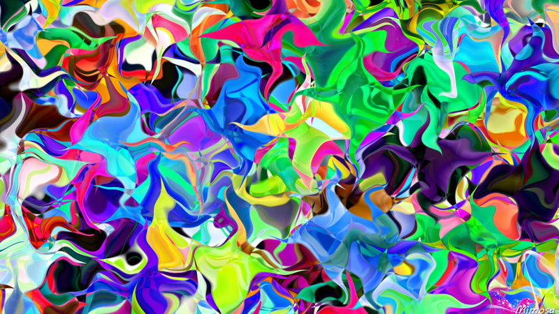 Colors, Abstract, Distortion, 1080P, Colorful, Ripple, Shapes, Digital Art